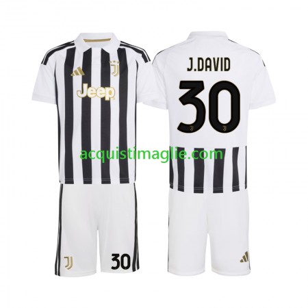 Divisa di Calcio Juventus Jonathan David 30 Bambino Prima 2026/2027